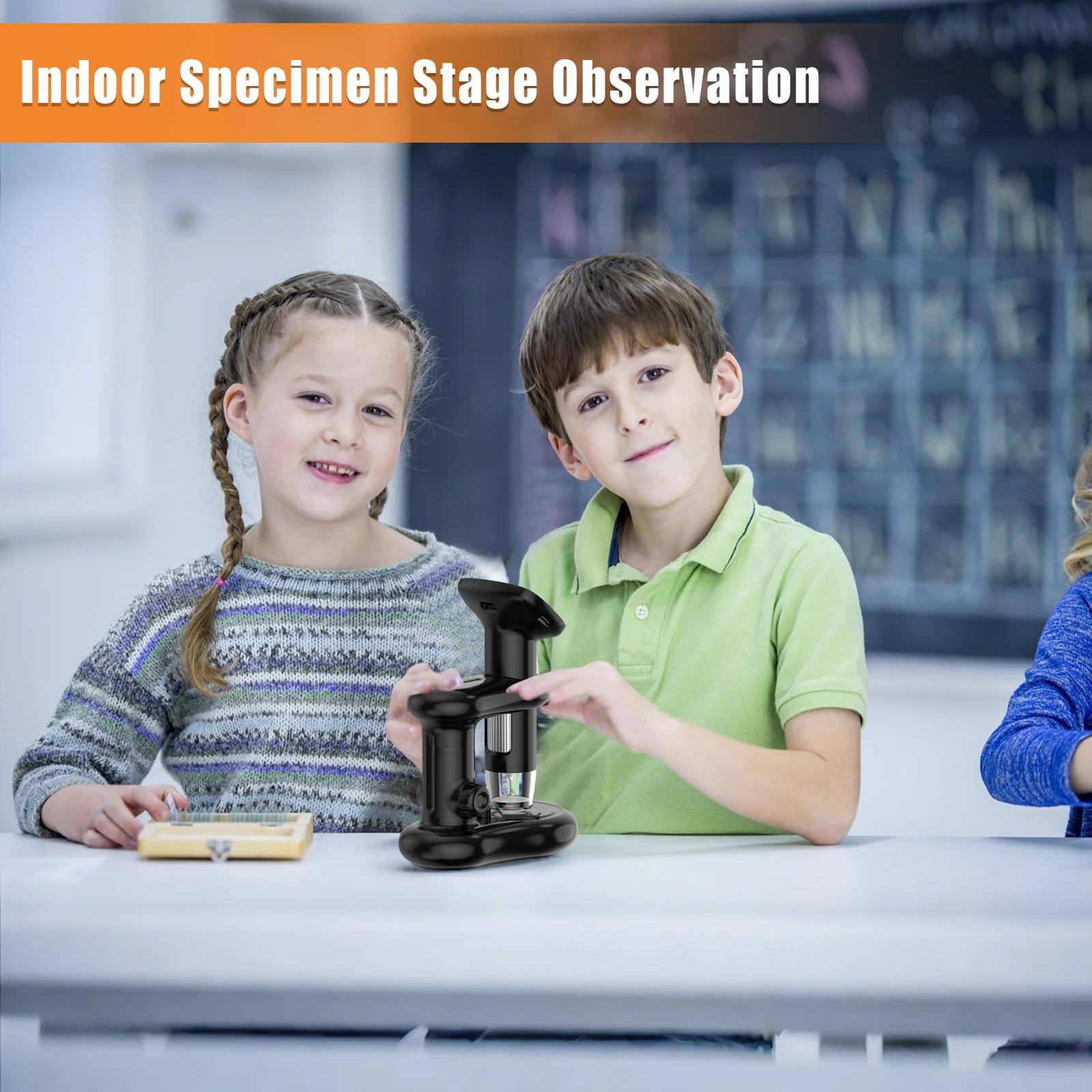 Microscopio digital con pantalla de 2 pulgadas para adultos y niños, lupa de monedas con luz y soporte estable, lupa de microscopio aficionado 100X, lupa de bolsillo para coleccionistas