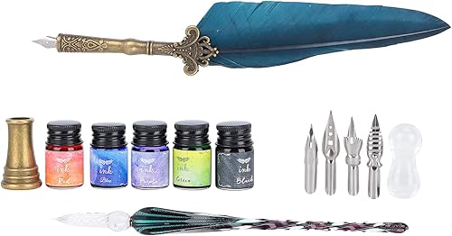 TOPINCN Juego de bolígrafos de caligrafía, bolígrafo de inmersión, red de regalo de tinta para estudiantes de celebridades, pluma estilográfica,