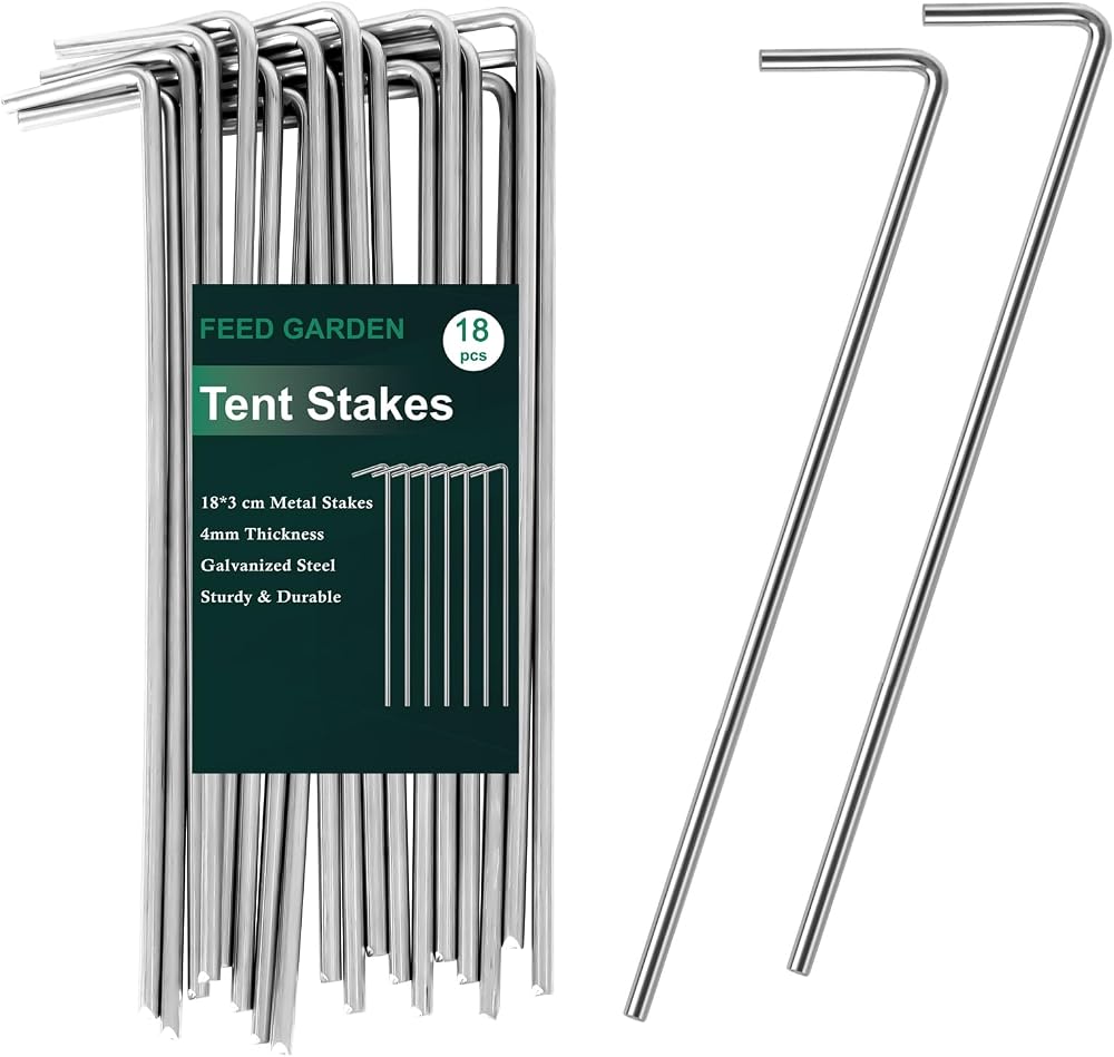 7 in Tent Stakes for Yard & Inflatables (18 Pack)