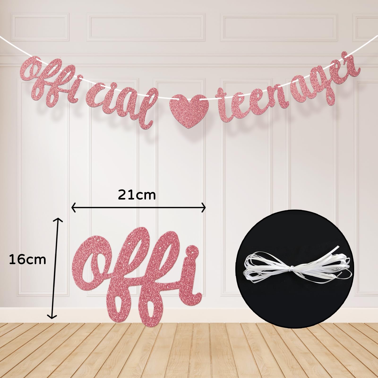 Ovanda 13. Geburtstag Banner - Offiziell Teenager Deko In Blau