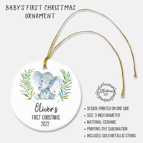 Miniatura 7 de Primer adorno de Navidad personalizado para bebé, estadísticas de nacimiento con foto personalizada, primer adorno de árbol de Navidad del bebé