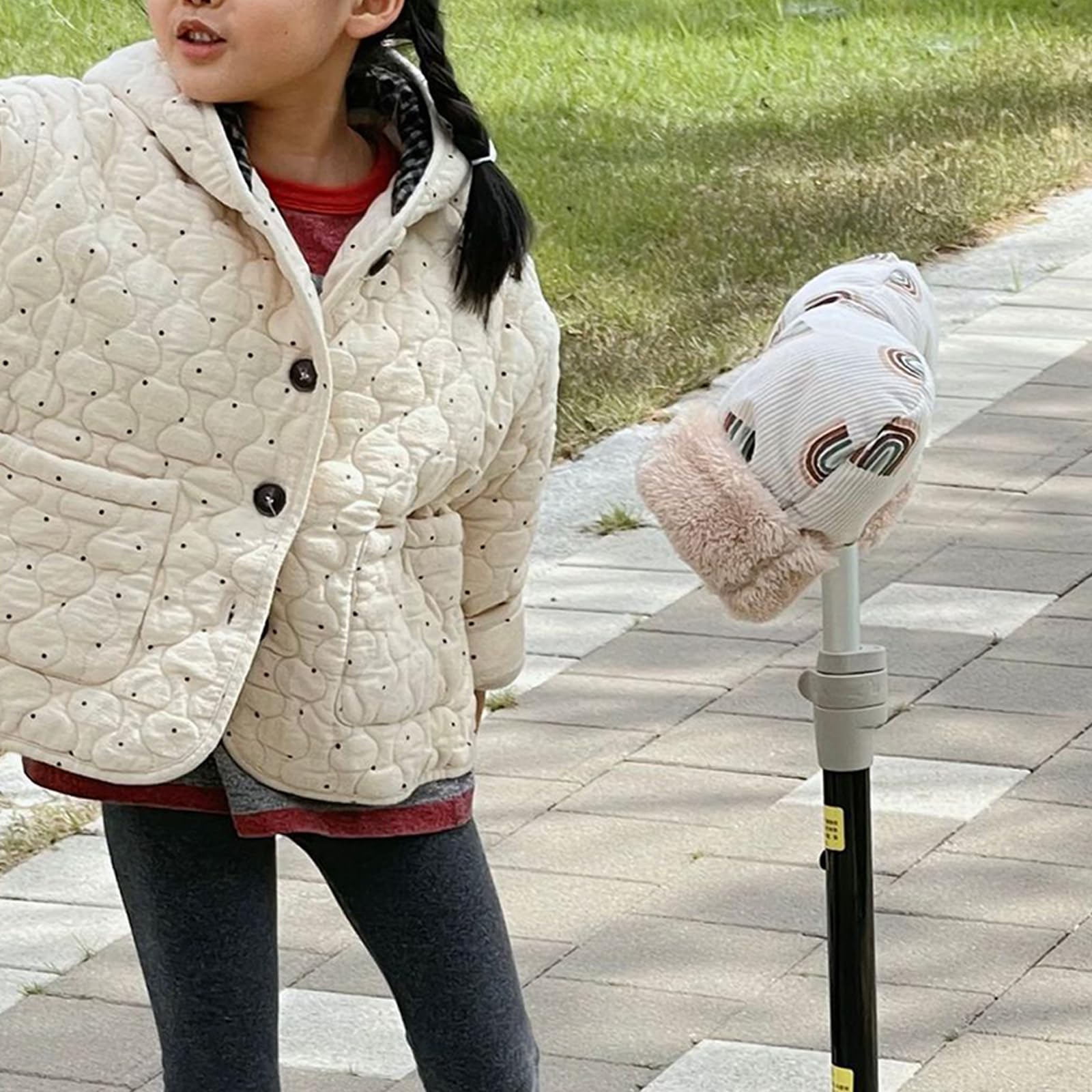 Gants d'hiver multi-usages épais et doux pour garçons et filles avec cadeau chaud Manchons de guidon pour enfants chauds et élégants Manchons de guidon multi-usages épais et confortables à