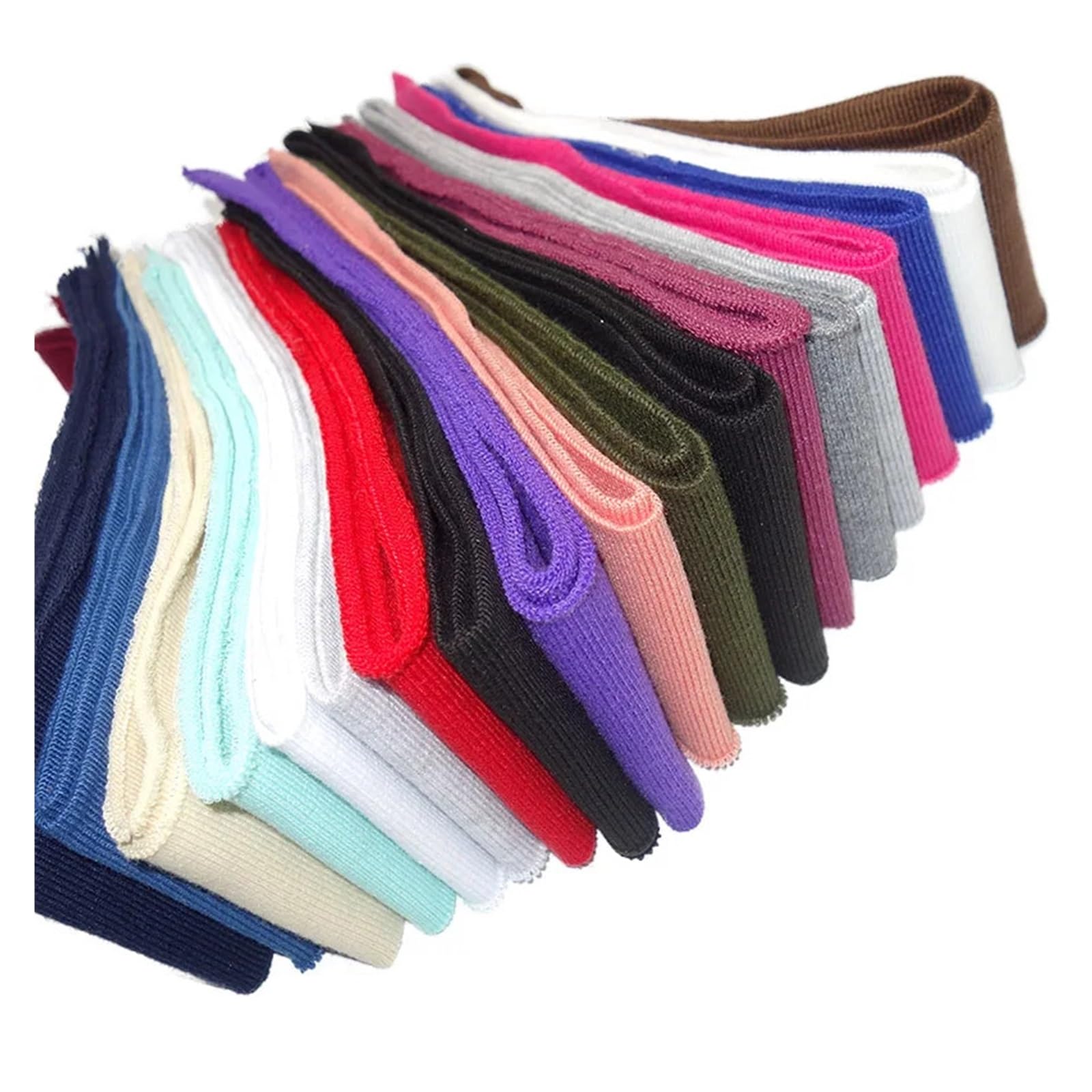 Stoff Rippenband Manschettenmaterial, 3,5 cm/7 cm x 80 cm Ausschnitt Rippenstrick Polyester Garngefärbter Strickfadensaum for Kleidung(17,7CM X 80CM)