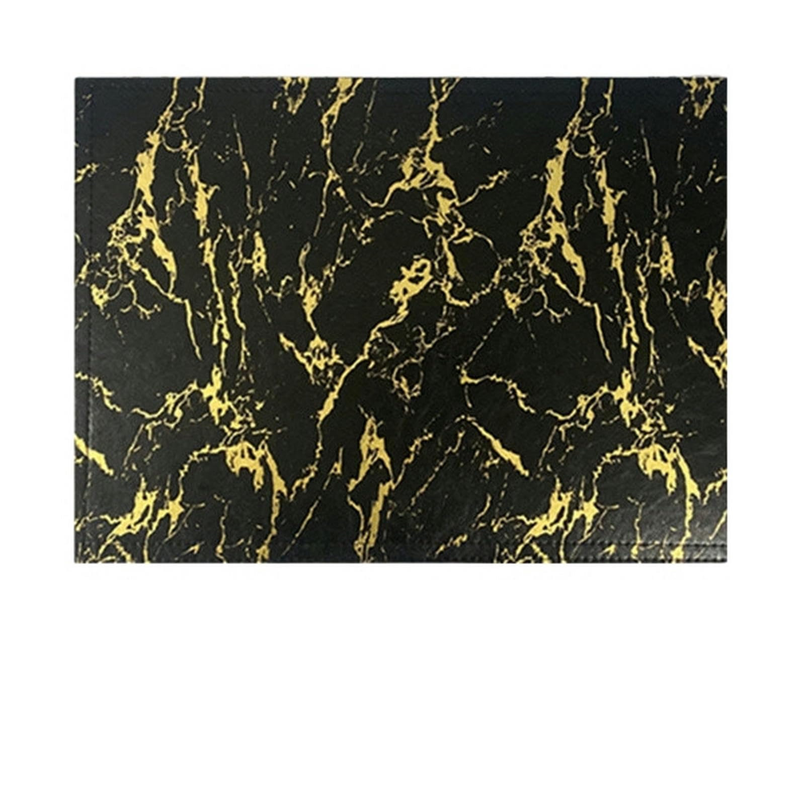 TEidea Podkładki czarno-białe w marmurowym wzorze PU - izolacja termiczna, wodoodporne z podstawką pod miskę, 45 x 32 cm - Styl 2 - 6 szt