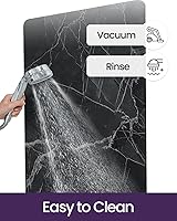 Vista 9 de DEXI Tapete de baño de 17 x 32 pulgadas, antideslizante, de secado rápido, súper absorbente, ultra delgado, tapete de baño de mármol, tapetes