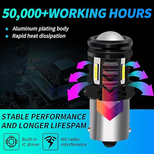 Miniatura 4 de Bombillas antiniebla 1156 compatibles con motos, tractor, cortacésped, Snow Deere Cub 7506 1141 1003, alta potencia 6000LM 6000K blanco, paquete de 2