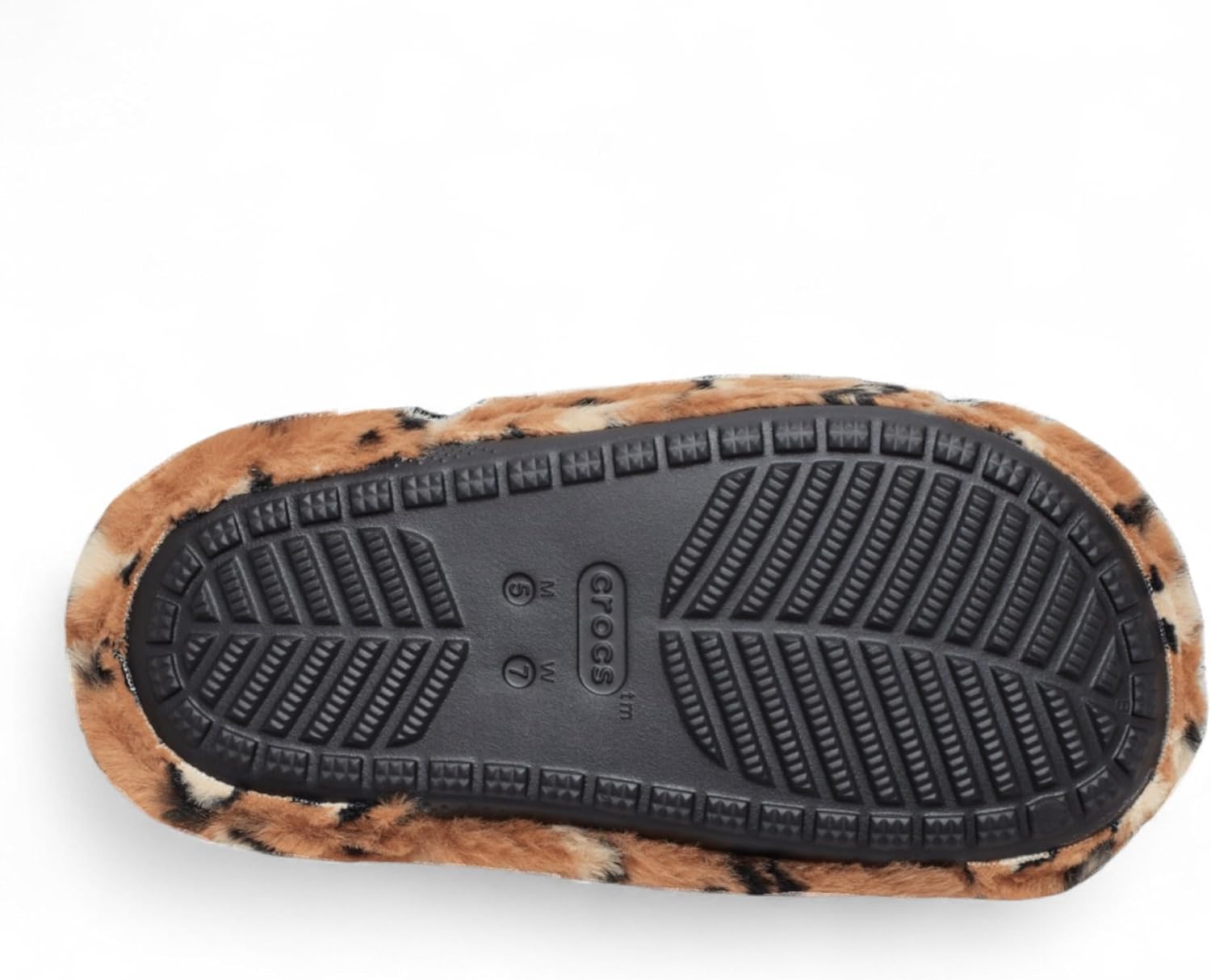 Crocs Unisex Adult Classic Leopard Fur Slide Slippers