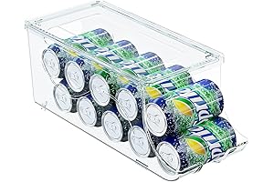 Soda Can Organizer for Fridge - Space-Saving Stackable Soda Container for Refrigerator