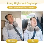 Travel Pillow, Inflatable Travel Pillow for Airplane, Car, Office and Home, Inflatable Neck Pillow for Adults