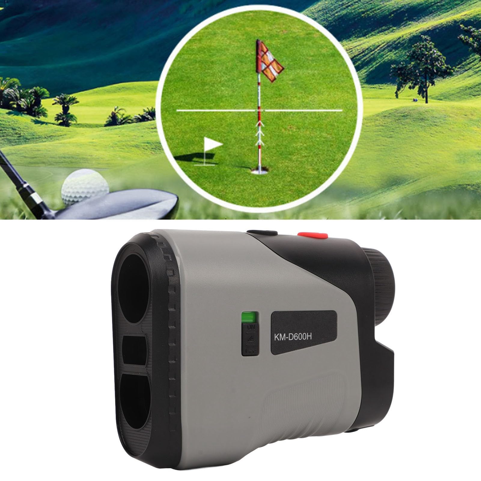 Telemetro da Golf, Ampio Raggio di Ingrandimento 6,5X Ad Alta Precisione da 5 a 600 M con Interruttore di Pendenza, per Caccia Al Golf, Tiro con L', Sport All'aria Aperta