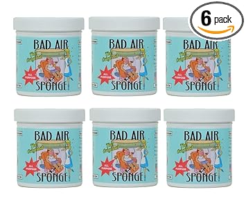 Bad Air Sponge Air Odor Absorbent, 14 ounce (Pack of 6)