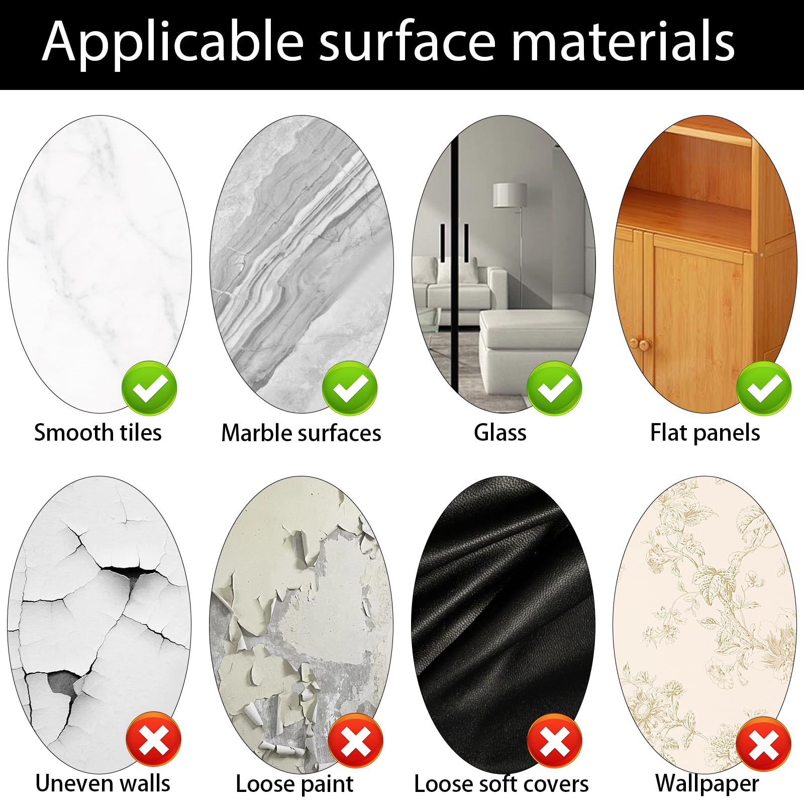 10 Pcs Rectangular Wall Mirrors Shatter Proof Plastic Mirror 4 x 6 Inch Acrylic Mirror Tiles for Wall Decor Round Corners Rectangular Mirrors Tiles for Bathroom Home Art Craft