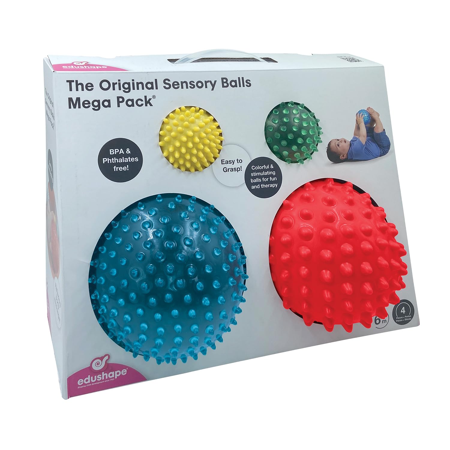 Edushape - Ed 705 179 - Gioco della Palla - Palle sensoriali - Random Modello di 4