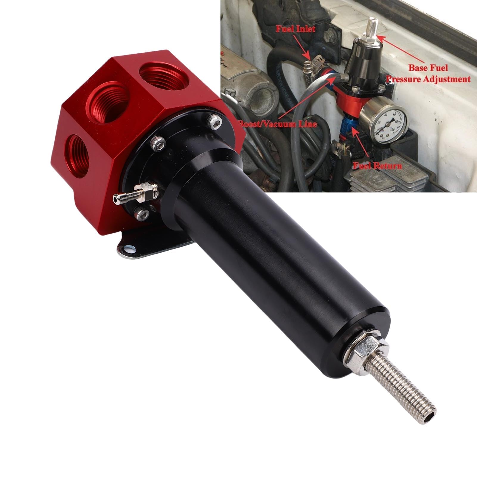 Regulator Ciśnienia Paliwa, 13113 40 do 100 PSI EFI Metal Mechaniczny Pas Mechaniczny HEX POMPE PME EFI Regulator, Kontroler Ciśnienia Paliwa Samochodowego