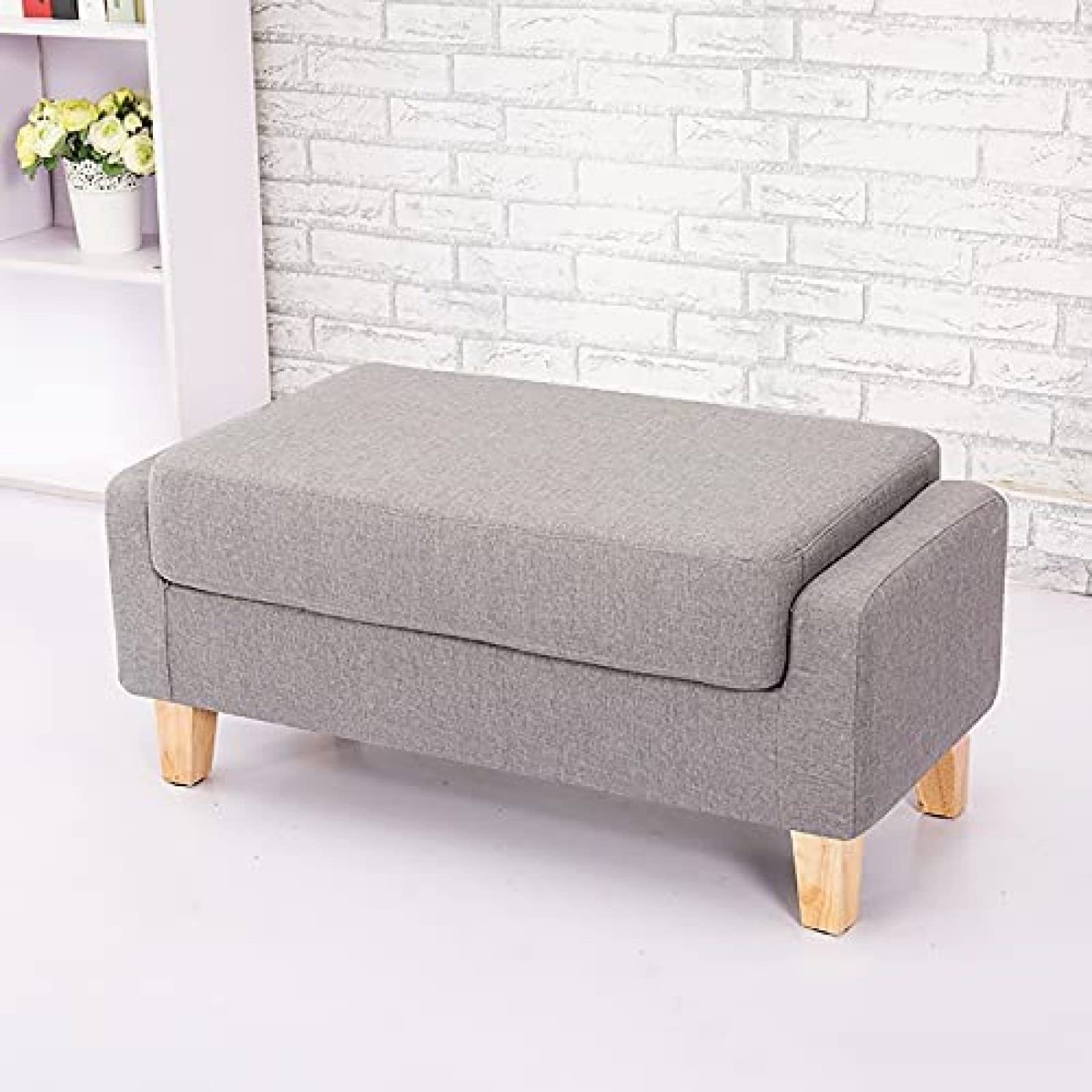 Taburete de madera maciza con acabado premium de alta resistencia para dormitorios
