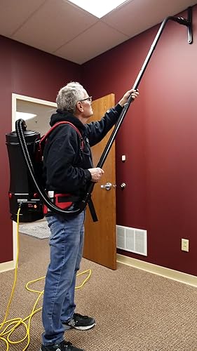 Miniatura 3 de Cen-Tec Systems 98097-AZ - Aspiradora de mochila HEPA de 6 cuartos de galón con kit de limpieza elevado de 20 pies, color negro