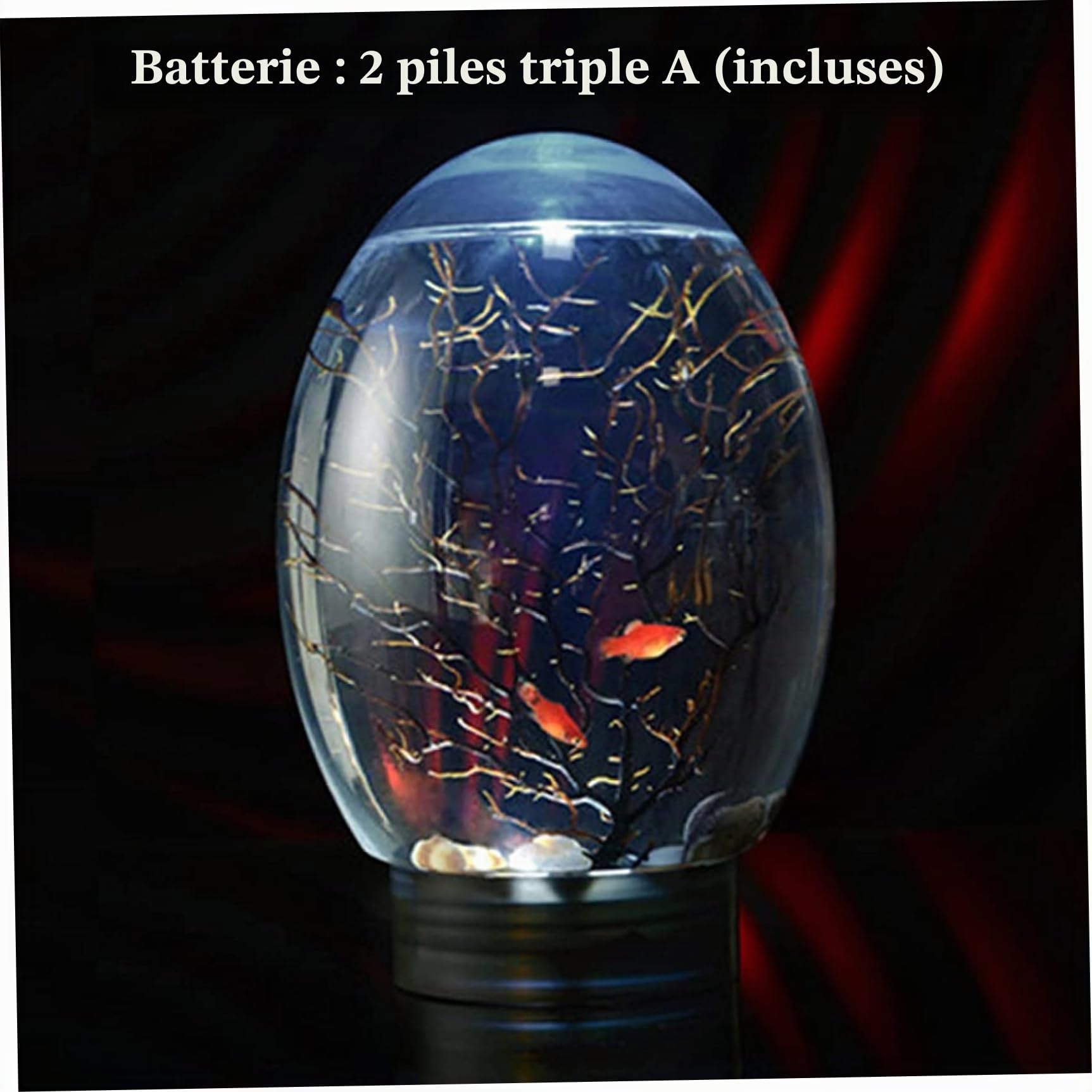 Mini Aquarium de Bureau avec éclairage LED, écosystème Autonome, Pas Besoin de Nourrir ni Changer l'eau, écosystème Aquatique fermé pour la Maison, Le Bureau, l'écosphère crevettes, la bios