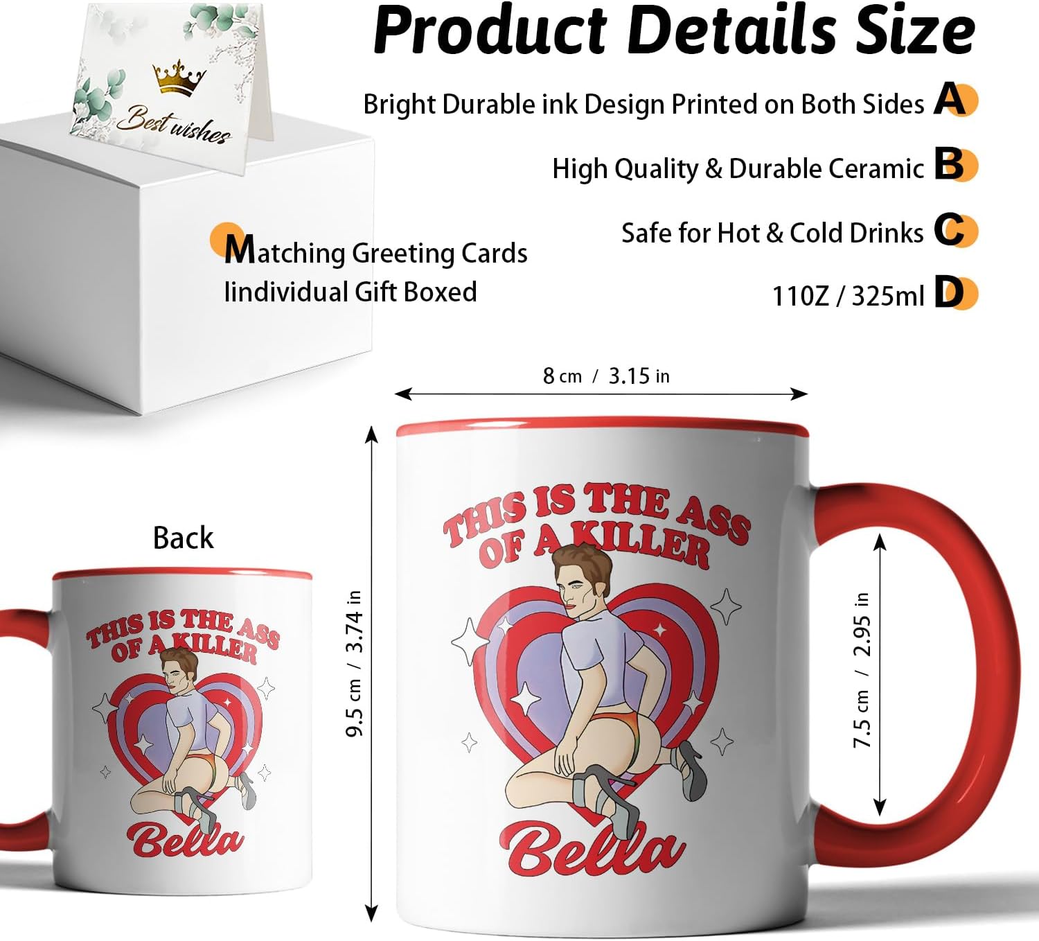 This is the Ass of a Killer Bella, Funny Humorous Office Coffee Mug Tea Cup, Movie fans Vampire Romance Fan Mug, Gifts for Men Women Friend Bestie Coworker Boss, Funny Sexy Gifts - Image 2