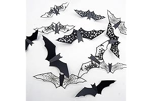24Pcs Halloween 3D Bats Decoration Wall Decals