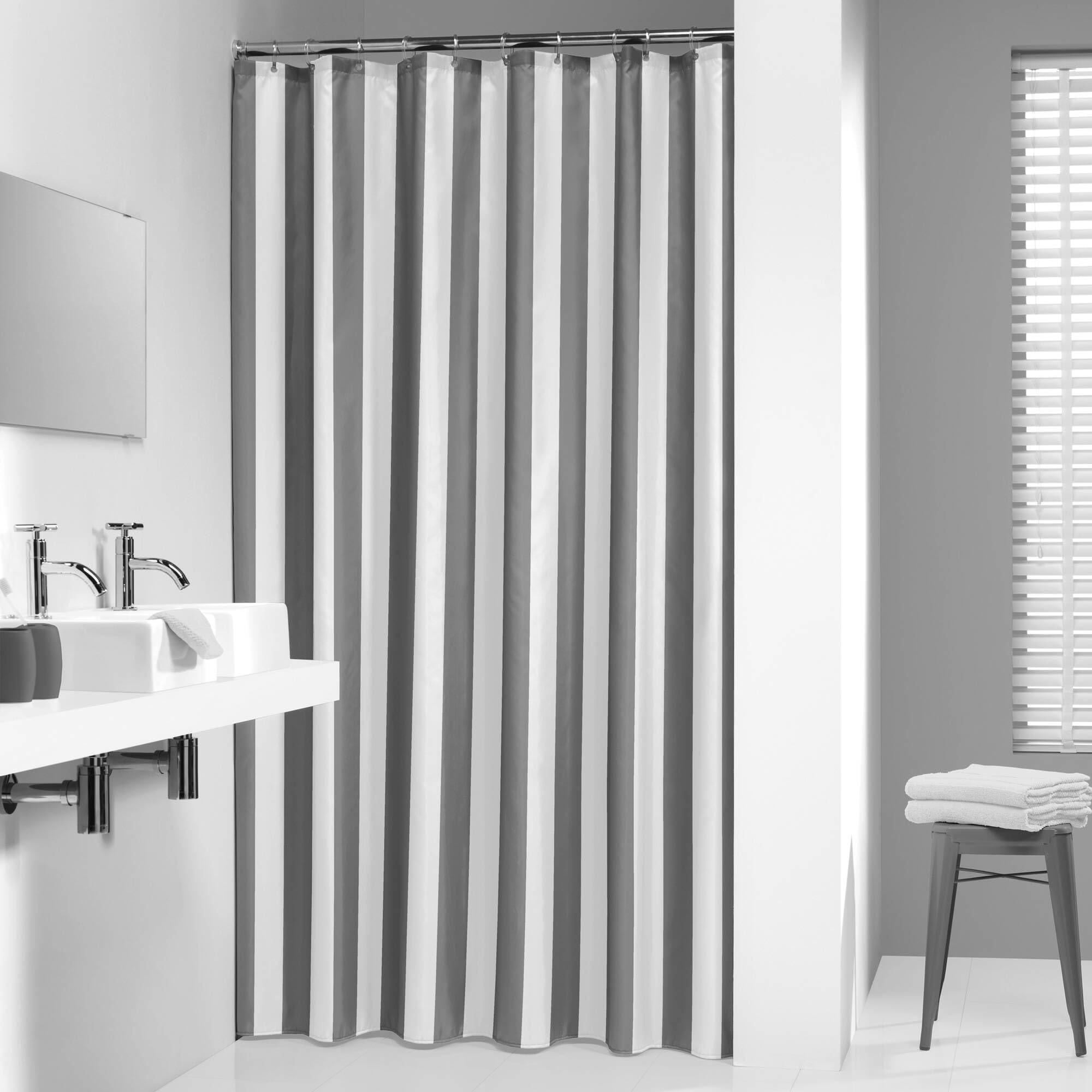 Sealskin Linje Tenda da Doccia, Poliestere, Grigio, 180 x 200 cm
