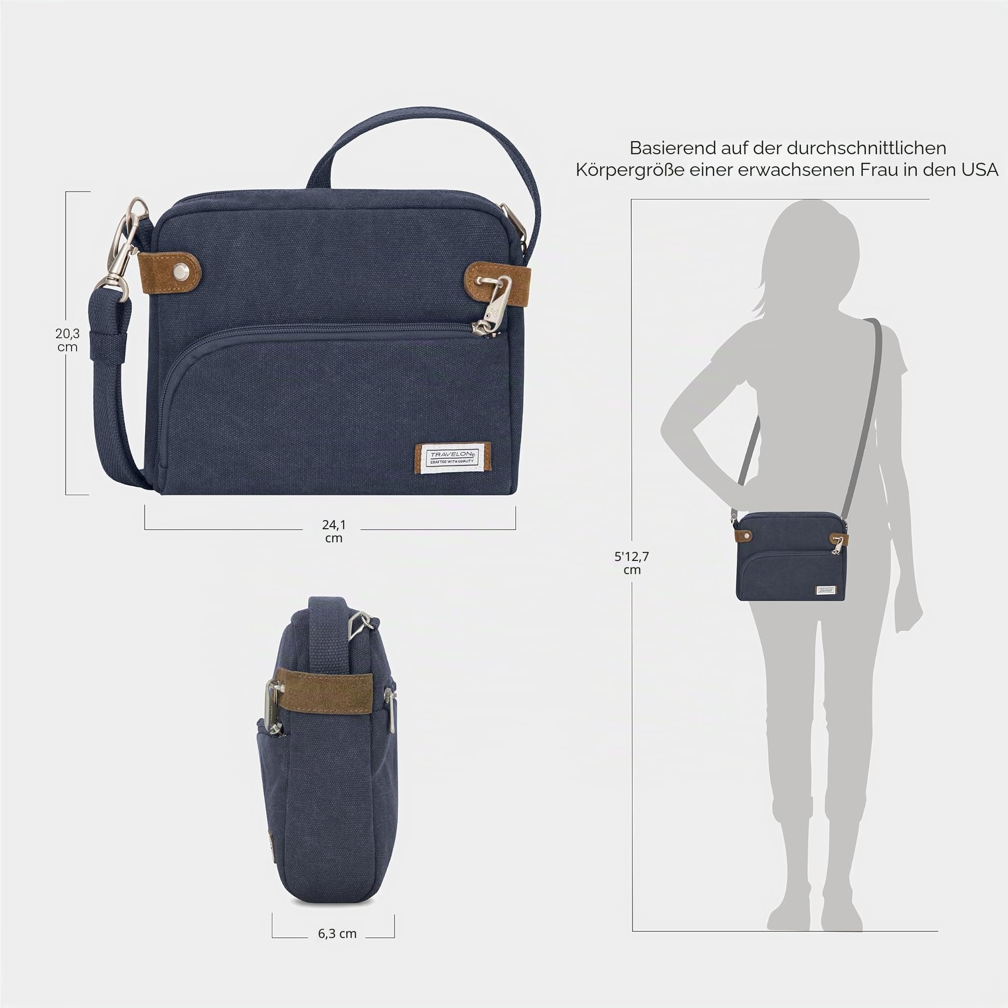 Travelon Anti-Diebstahl Heritage Crossbody-Tasche