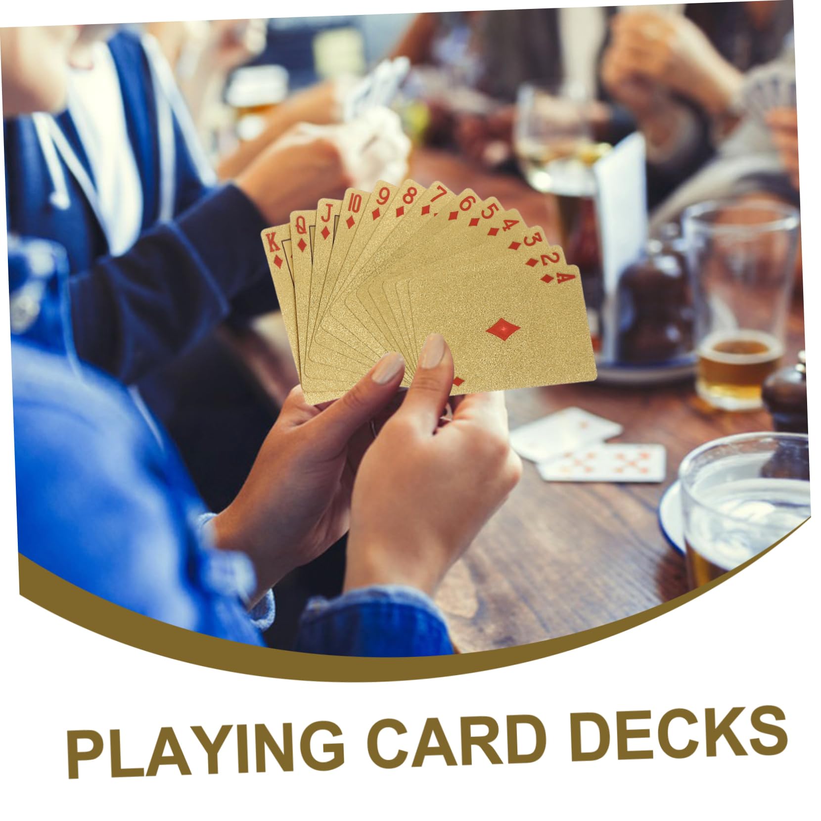 Abaodam Cartas De Póker De Plástico Impermeables para Fiestas y Reuniones Familiares Accesorios De Divertidos De Cartas Portátil y Duradero
