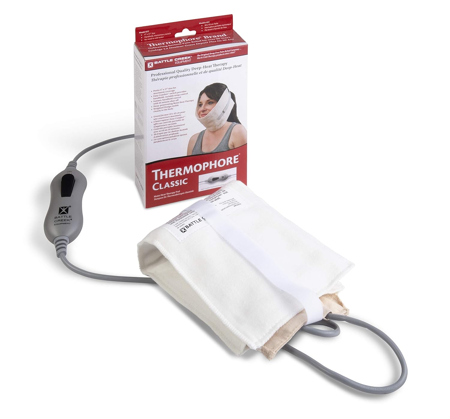 Thermophore Classic Moist Heat Pack, Designed to Deliver Intense Moist Heat to Relieve Pain, Muscle Cramps and Stiffness, Stimulates Circulation to Promote Healing, Petite, 4" x 17"