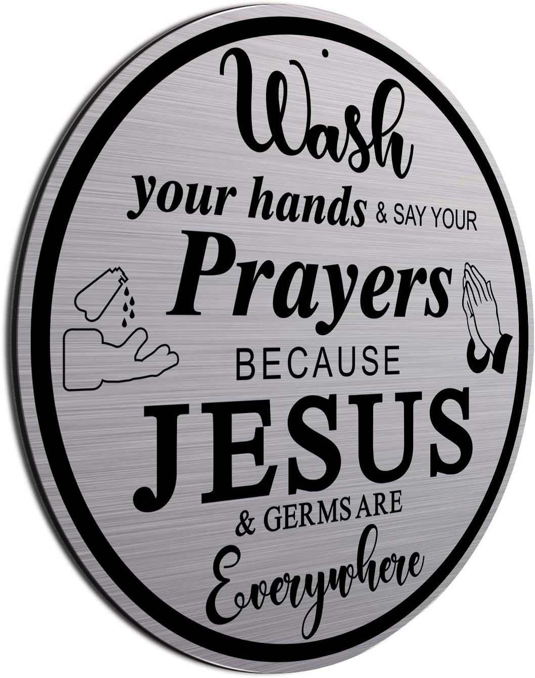 JASS GRAPHIXFarmhouse Wash Your Hands Sign - Made in USA - Aluminum Composite