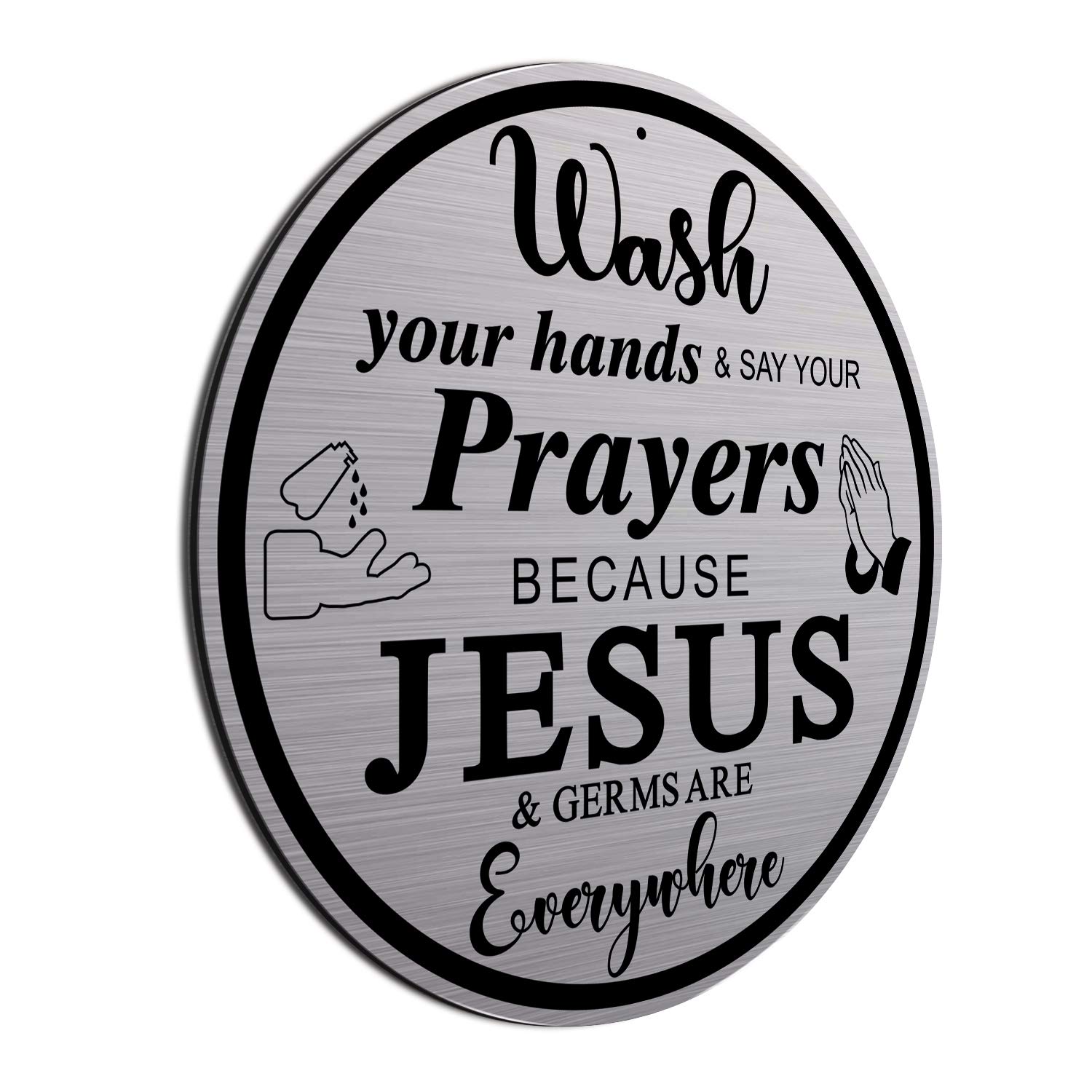 JASS GRAPHIXFarmhouse Wash Your Hands Sign - Made in USA - Aluminum Composite