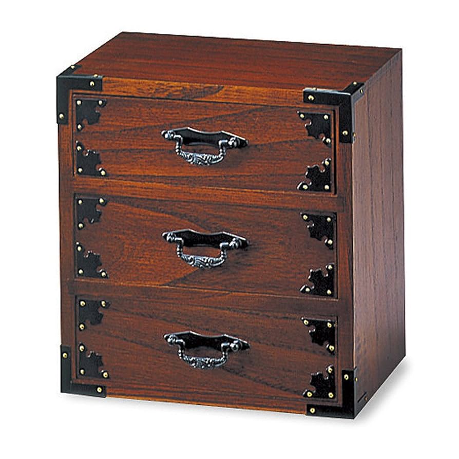 Amazon｜東出漆器 漆塗金具付三段引出(R) 6777｜収納ケース