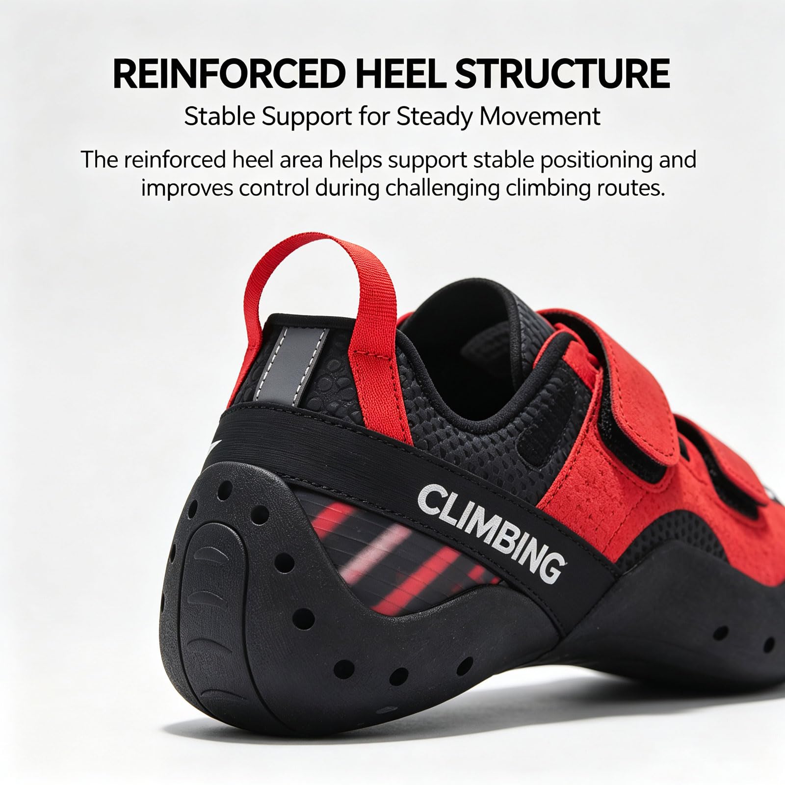 Zapatillas Entrenamiento Boulder Goma pegajosa Zapatos scalada Modelo slip-on Refuerzo en la puntera Pisar PrecisióN Los Puntos Tallas: 32-44 Con dos tiras adhesivas en Roca Profesionales