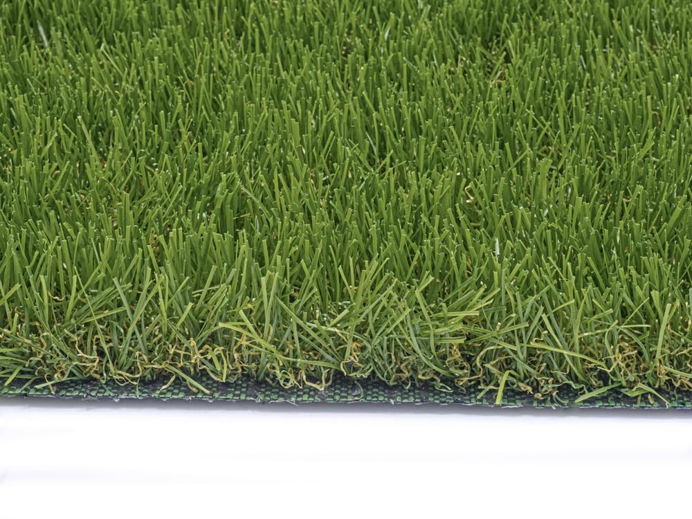 Gazon synthetique HENRI. Hauteur totale 35 mm. Dimensions 2x5 m. (10 m2). Gazon naturel et realiste, doux, resistant UV. Pour jardins et paysagisme