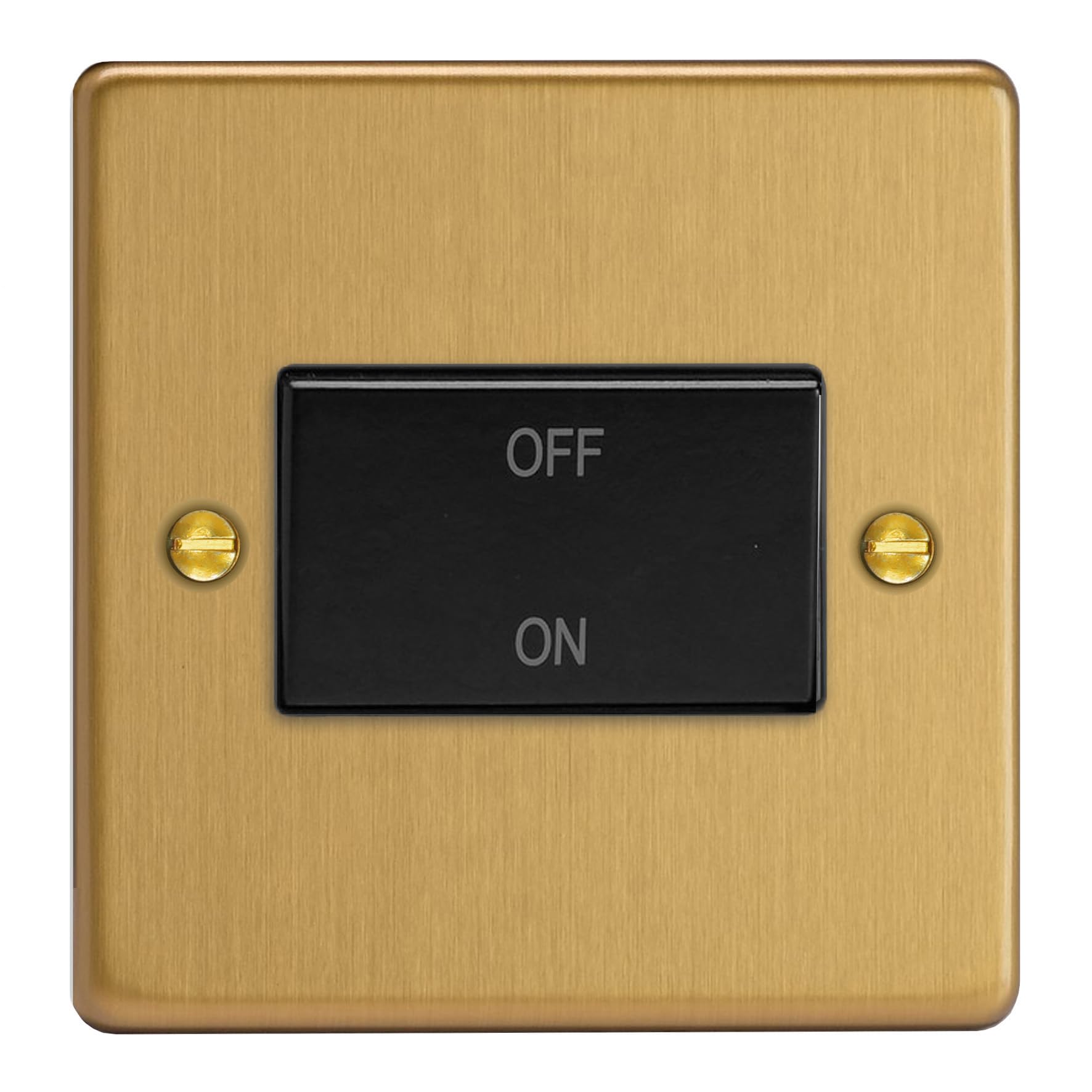 Varilight Brushed Brass 10A Fan Isolating Switch (3 Pole)
