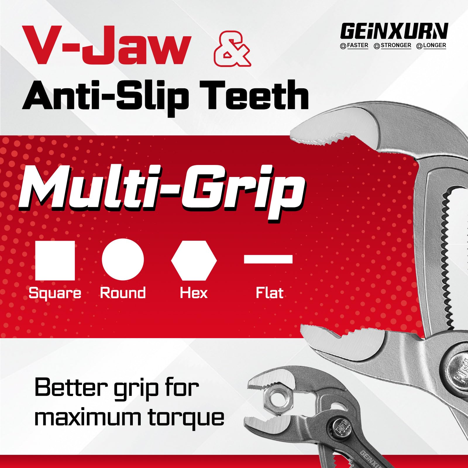 GEINXURN Pliers Set - Plumbing & Pipe Repair -7