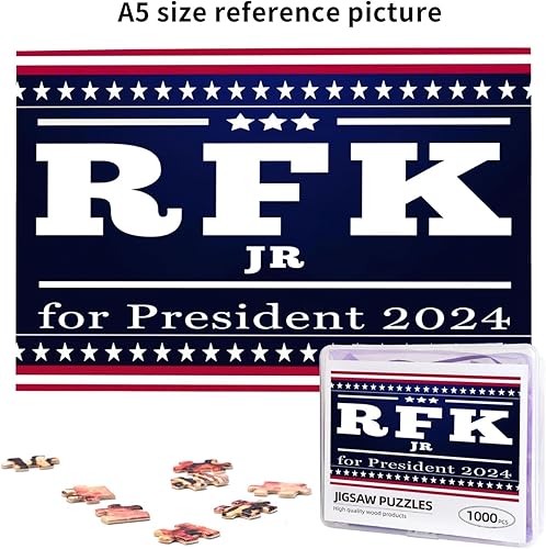 Miniatura 7 de RFK Robert F Kennedy Jr para presidente 2024 Regalos para mujeres y hombres, rompecabezas de 1000 piezas para adultos, rompecabezas divertidos para