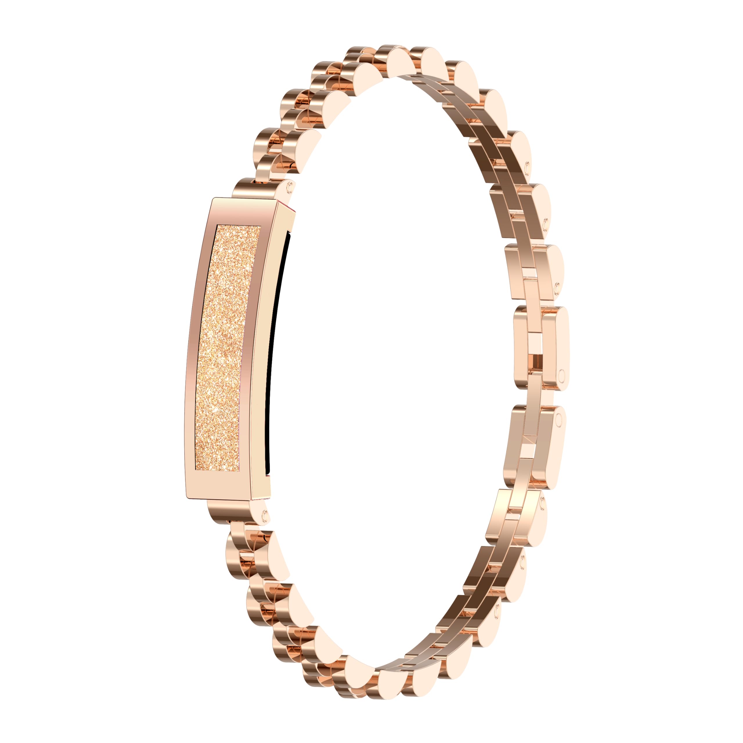 aurique fitness tracker for men & women – screenless smart bracelet with heart rate & sleep monitor, step counter, wellness & stress tracking, android & ios compatible rose-gold (rose-gold)