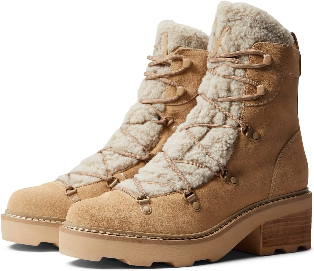 Calvin Klein Women's Alaina Hiking Boot, Light Natural 110, 6.5