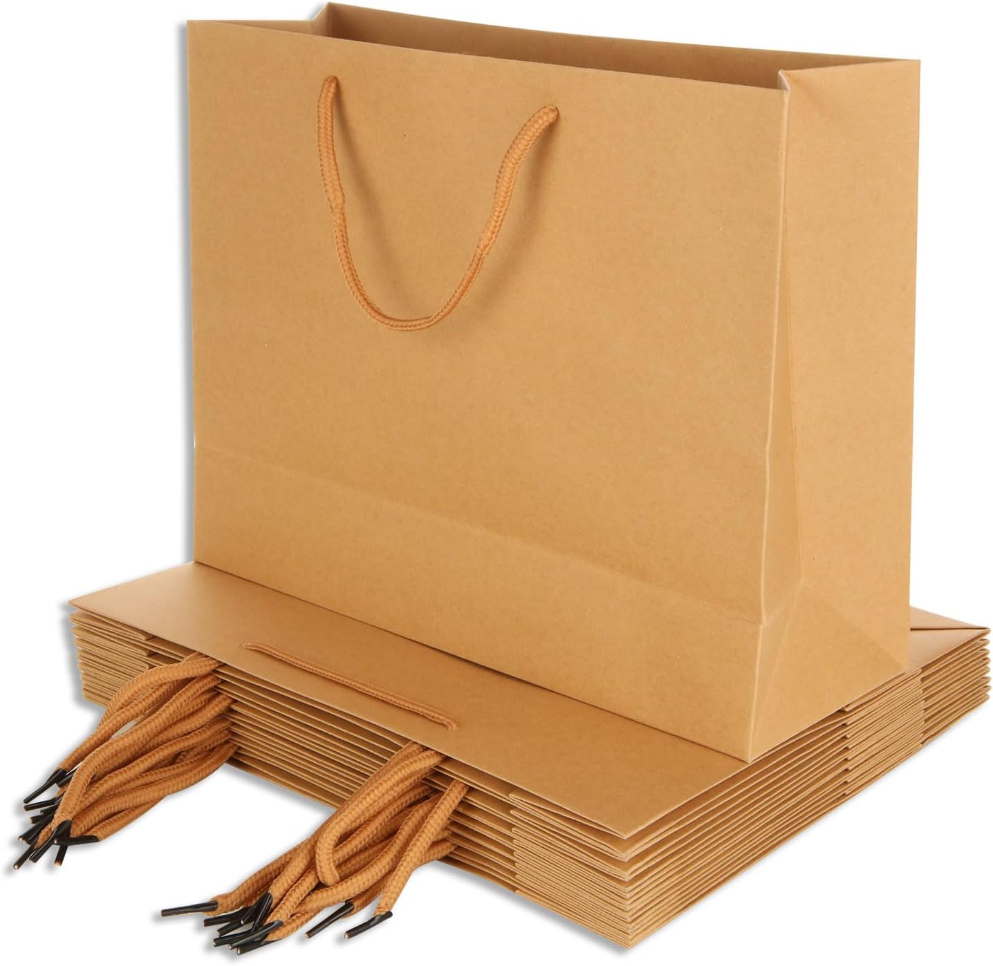 24PCS Kraft Gift Bags Party Bags, Gift Bags with Handles, 30x11x25CM