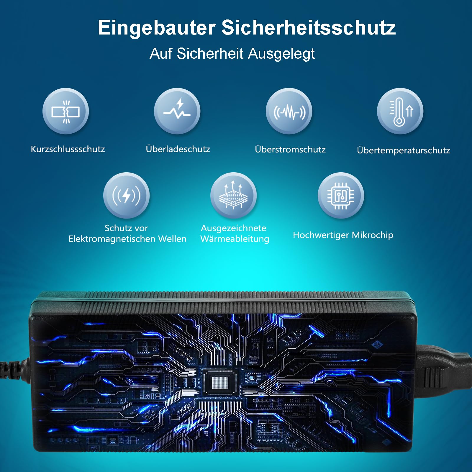 24V 6A Netzteil Adapter, 144W AC 100-240V zu DC 24V Netzteil Transformator Netzadapter Trafo 5.5mm x 2.5/2.1mm DC Jack, PC Netzkabel für Router LED Streifen LED Treiber CCTV LCD Monitor EU Stecker