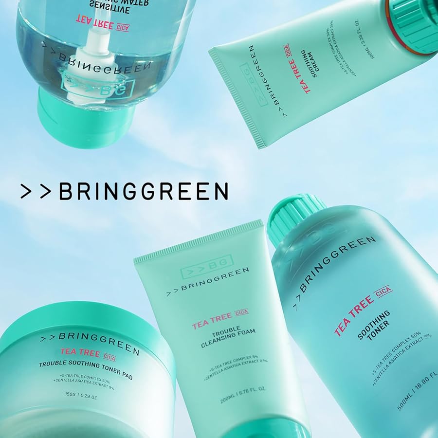 BRING GREEN Tea Tree Cica Trouble Cleansing Foam | Mild Cleanser for Exfoliation, Removes Blackheads, Whiteheads, Facial Residue, for Trouble, Irritated, Sensitive Skin (10.1 Fl. Oz., 300ml) - image 4