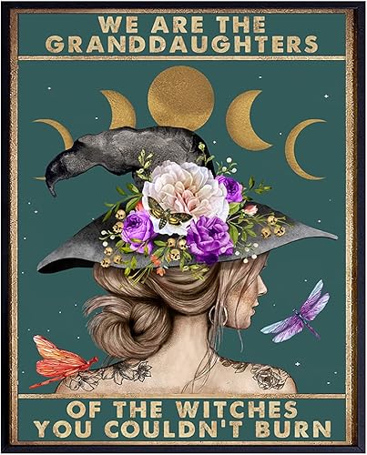 Decoración de bruja  Somos las nietas de las brujas  Decoración de habitación hippie  Decoración de pared bohemia bohemia  Arte de pared gótico