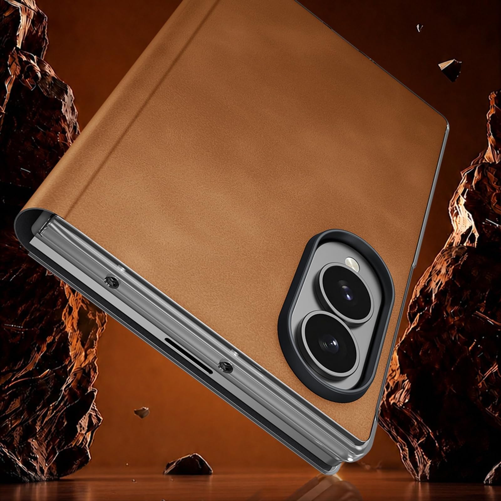 Funda para Samsung Galaxy Z Fold 8, Cuero Genuino Guscio