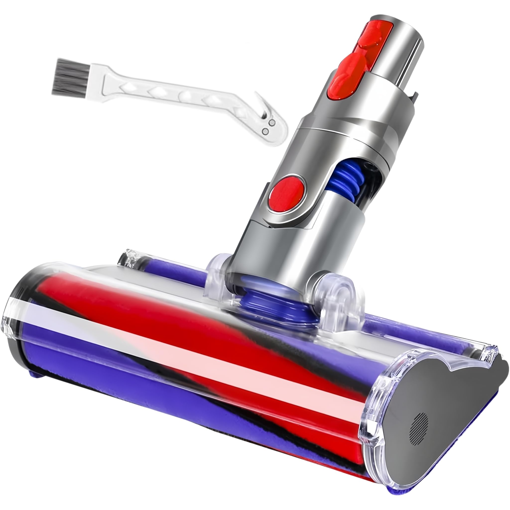 Softwalze Bodendüse für Dyson V7 V8 V10 V11 V15 SV10 SV11 SV12 SV14 SV15, Elektrischer Soft Roller Bürste Aufsatz Motorbürste Zubehör Ersatzteile für Hartböden Parkett Laminat Fliesen