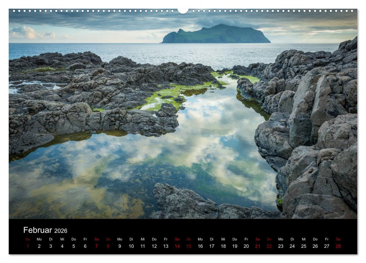 Färöer - Naturwunder im Nordatlantik (hochwertiger Premium Wandkalender 2026 DIN A2 quer), Kunstdruck in Hochglanz: Atemberaubende Inselwelt im Nordatlantik