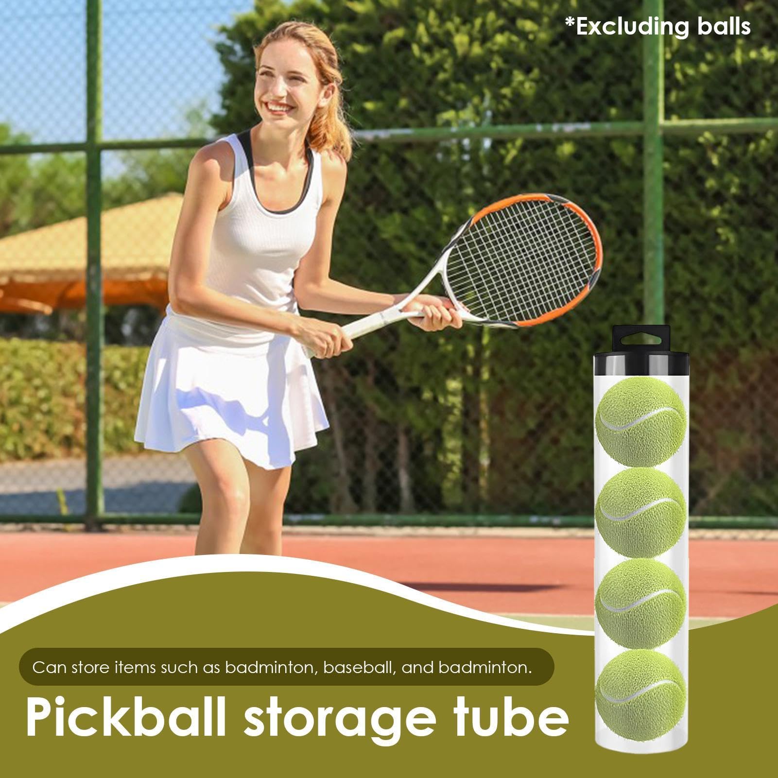 Support de Balle de Tennis | Boîte de Rangement pour balles de Tennis | Tube de Balle de Tennis, Stockage léger de balles de Tennis pour balles de Tennis, balles de -Pong, balles de Baseball,