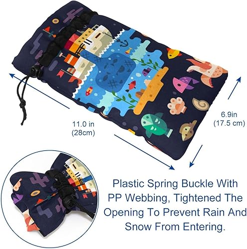 Miniatura 4 de Outdoor Faucet Covers for Winter, 11"H x 6.9" W Thickened Outside Garden Faucet Socks for Freeze Protection, 2 Pack Ocean Underwater Life Sea