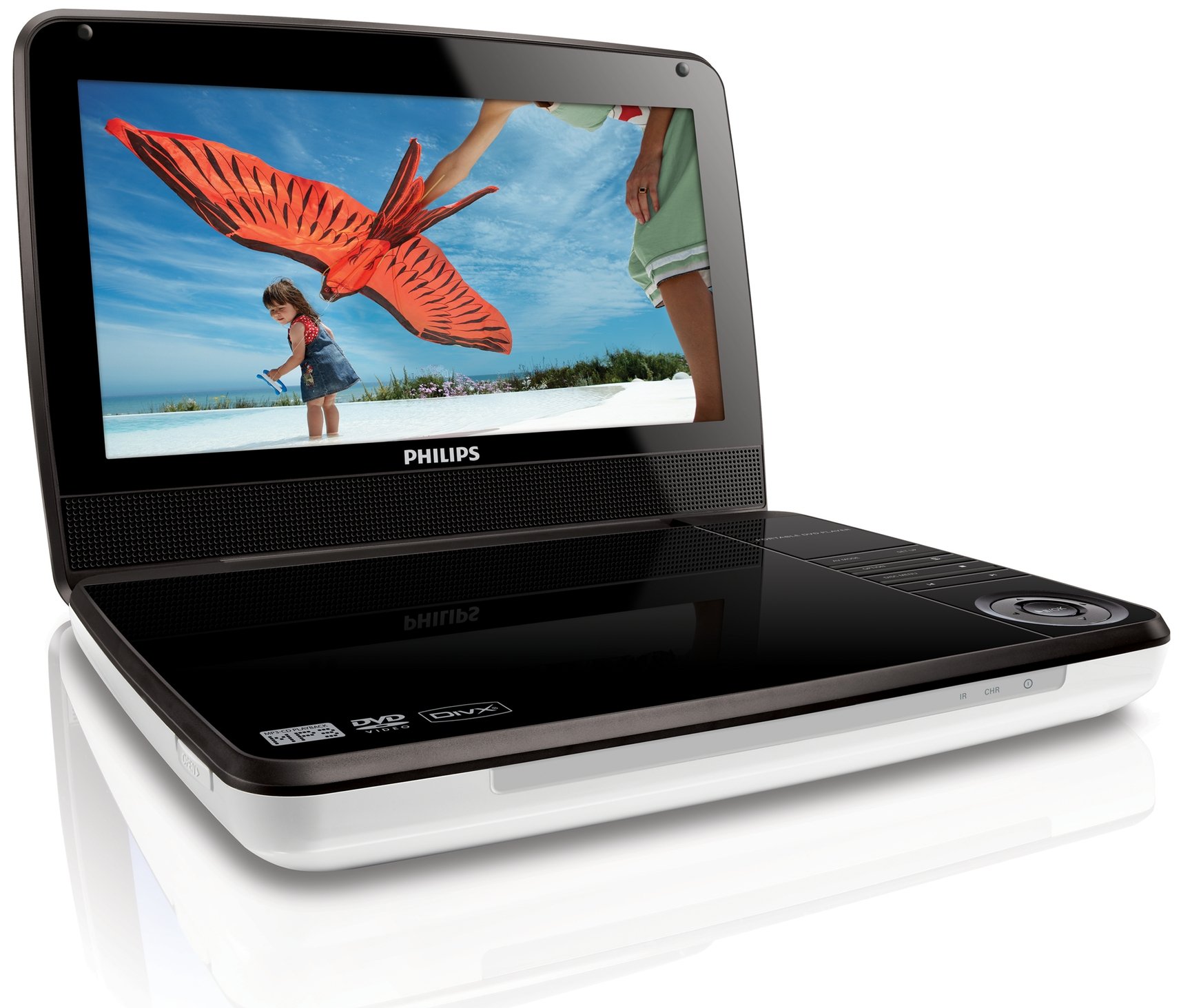 Philips PET941D/05 9-inch Portable DVD Player - Black and White