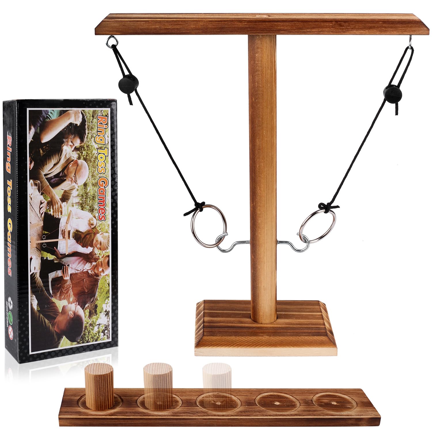 RNHDLY Hooks Ring Toss Game, Ring Toss Hook and Ring Indoor, Ring Toss Game, Toss The Ring