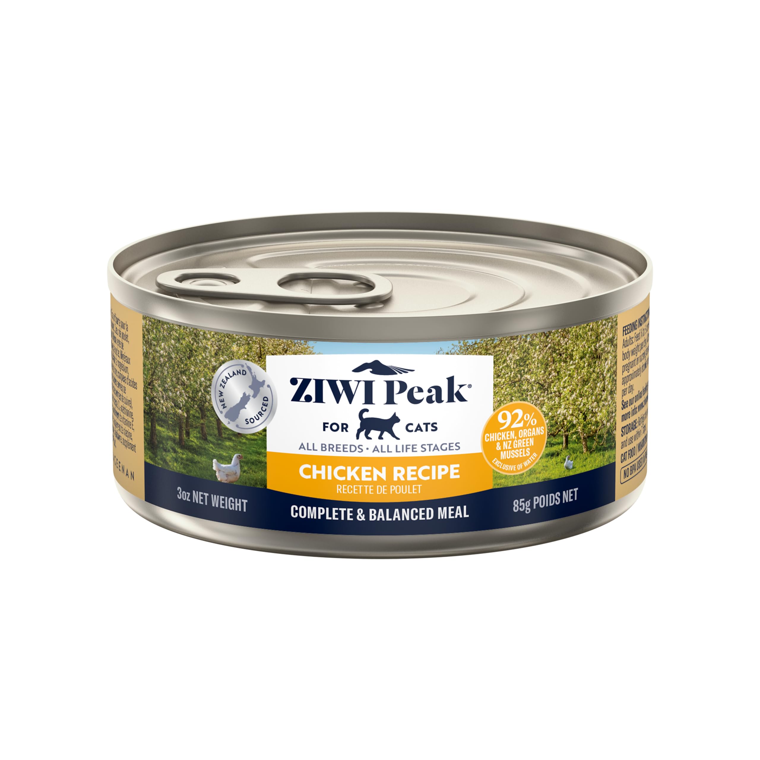 ZIWI Peak Wet Cat Food – All Natural, High Protein, Grain Free, Limited Ingredient, with Superfoods (Chicken, Case of 24, 3oz Cans)