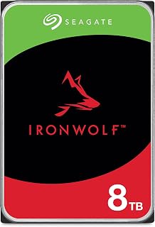 Seagate IronWolf 8TB NAS HDD - 3.5" SATA 6Gb/s 7200 RPM 256MB Cache, RAID Optimized for Multi-User Storage (ST8000VNZ04)